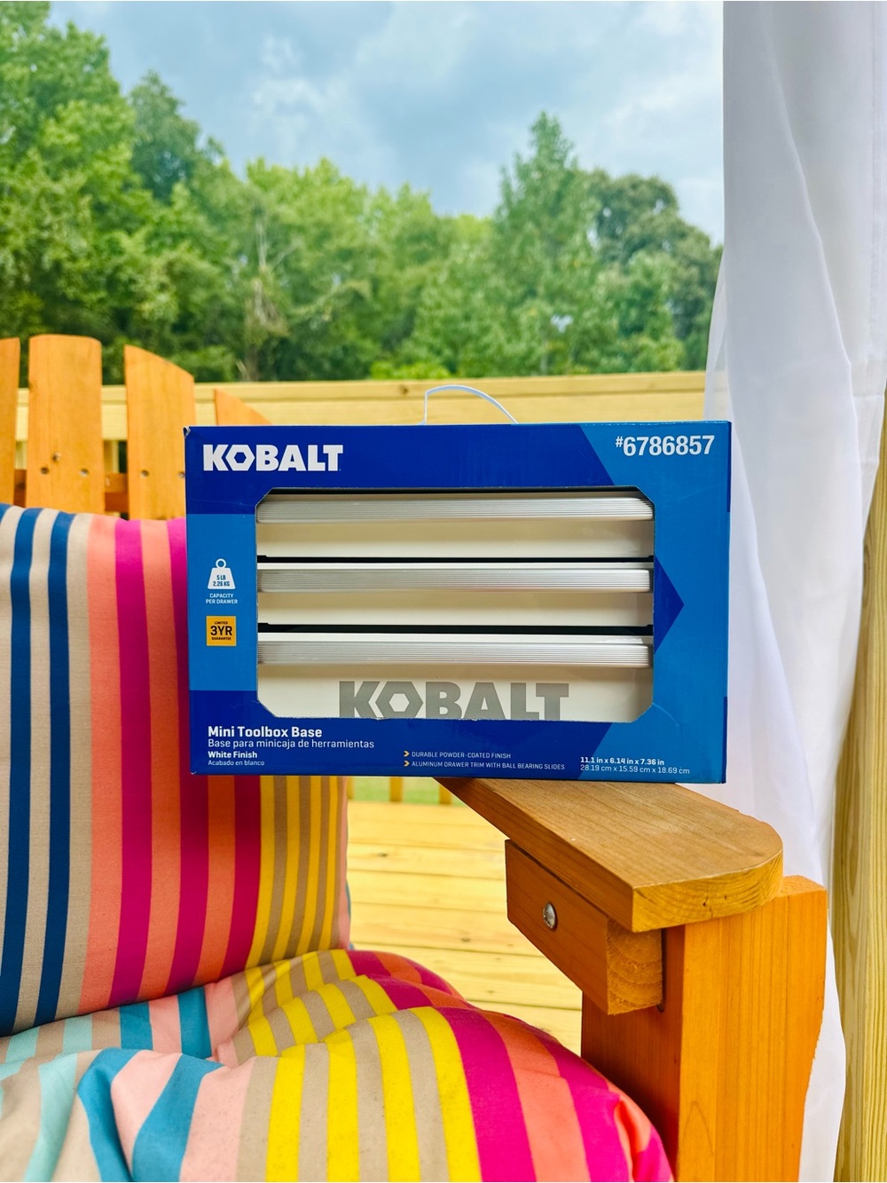 Lowes Kobalt White Mini Toolbox - 3 drawer